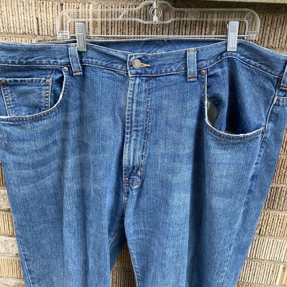 Polo Ralph Lauren Men's 42x33 (Hemmed) Jeans Dungarees Medium Wash Straight Leg